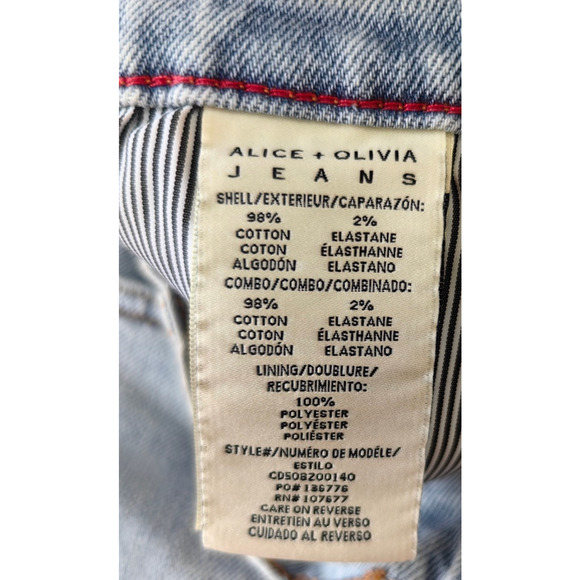 Alice + Olivia Amazing Embellished Jean 28 - Picture 13 of 13